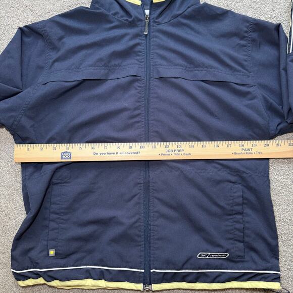 Vintage Reebok Women's Size Large Hoodie Jacket Full Zip Blue/Navy - Picture 4 of 5